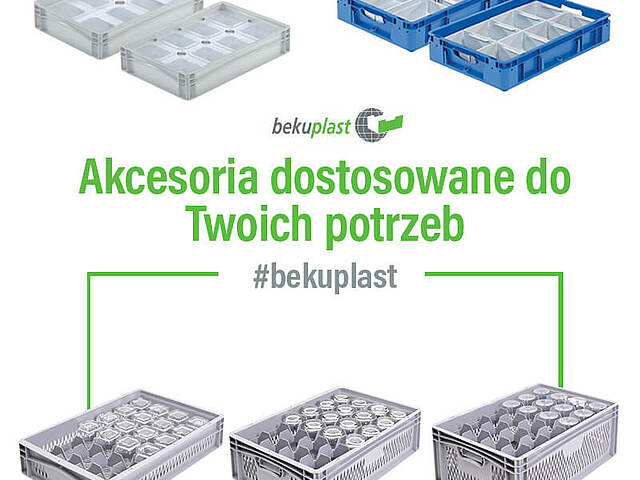 Akcesoria zwiększają wszechstronność pojemników z tworzyw sztucznych 