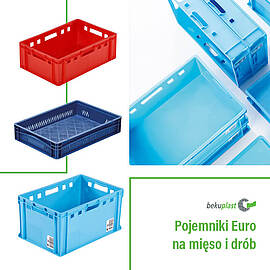 Bezpieczny transport mięsa i drobiu w pojemnikach plastikowych - grafika Blog