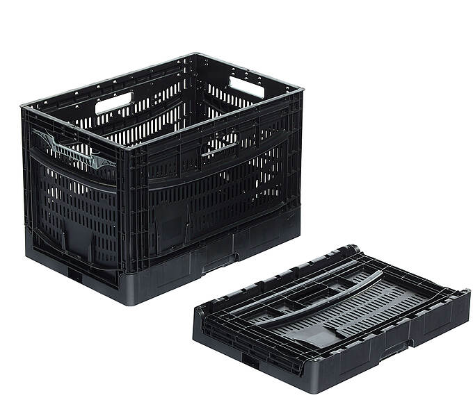 Pojemnik składany Clever-Fresh-Box extra high 600 x 400 x 410 mm - Plastikowy pojemnik składany do logistyki świeżej żywności - extra wysoki